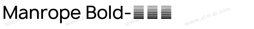 Manrope Bold字体转换